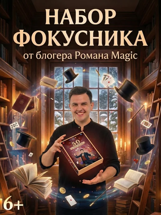 Роман Magic Подарочный набор фокусника для детей Roman Magic, красный