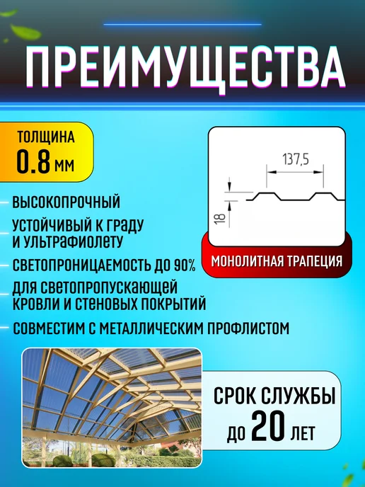 FORMULA PROF_STROY Шифер на крышу волновой, 2 м, фото 2