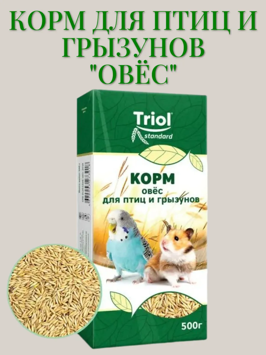 Корм для птиц и грызунов "Овёс" 500г