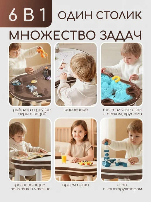 CINLAN Растущий игровой стол и стул детский, белый, фото 3