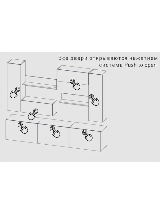 Furnistyle Гостиная "Студио" Набор № 1 Венге, Латте, коричневый, фото 3