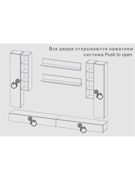 Furnistyle Гостиная "Студио" Набор № 3 Северное дерево, Макиато, белый, фото 3