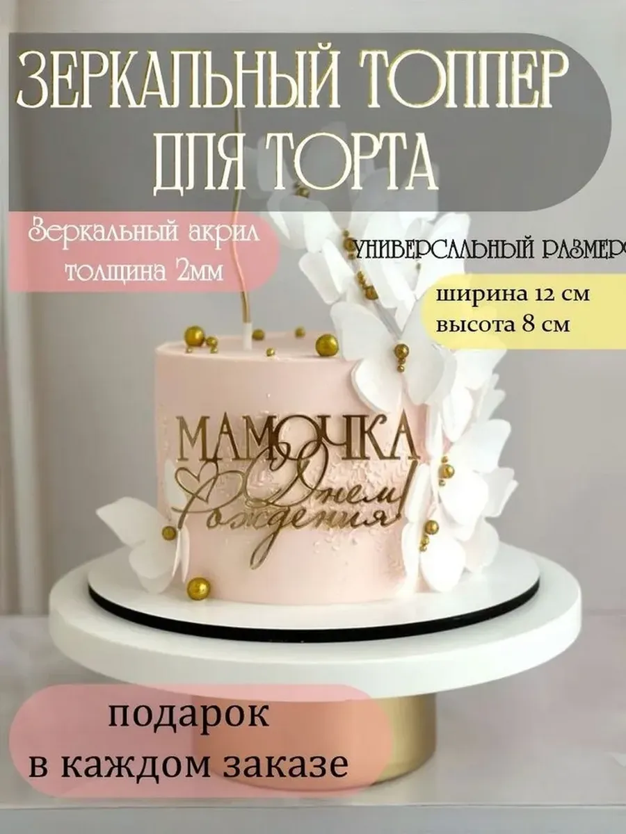 Топпер "Мамочка С Днем Рождения"
