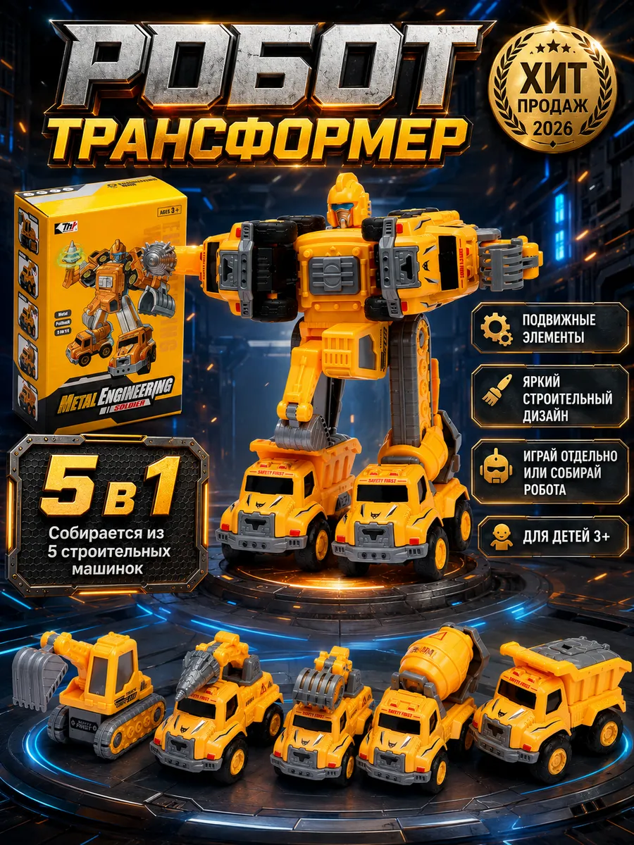 Робот трансформер Стройбот 5в1