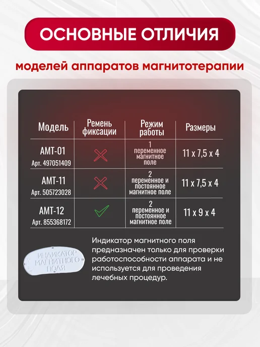 БЕЛВАР Магнитотерапевтический аппарат АМТ-11 для физиотерапии дома, вариант, фото 7