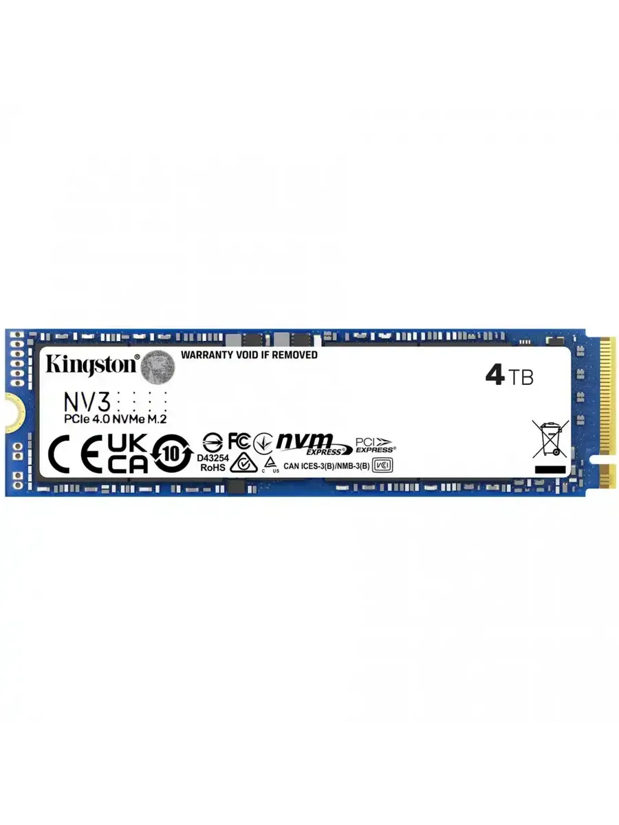 Kingston Твердотельный накопитель SSD 4000 Gb M.2 2280 SNV3S