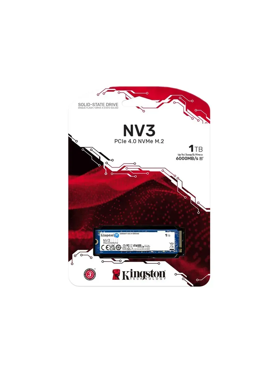 SSD M.2 PCIe 1 TB SNV3S, SNV3S 1000G, PCIe 4.0 NVMe Kingston 505976742 купить за 17 869 ₽ в интернет‑магазине Wildberries