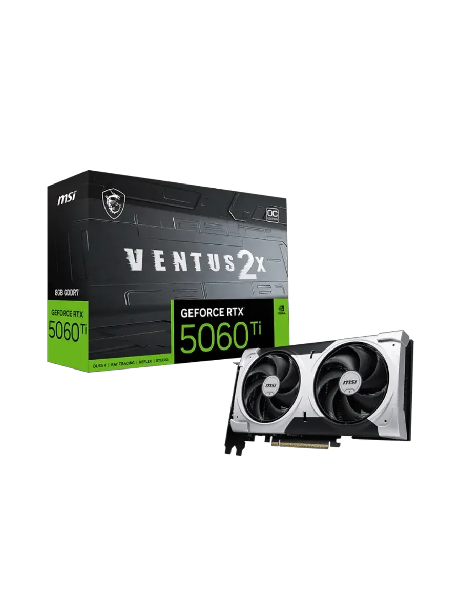 MSI Видеокарта GeForce RTX 5060 Ti 16G VENTUS 2X PLUS, 16Gb