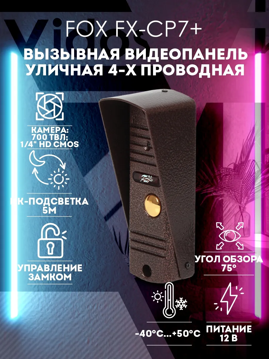 FX-CP7+ (медь) Вызывная панель