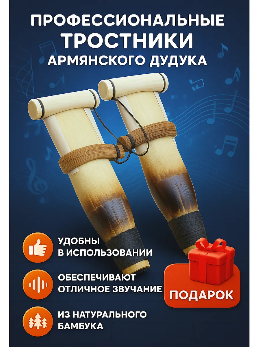 Мундштук 2 Профессиональные Трости A (Ля) Армянского Дудука