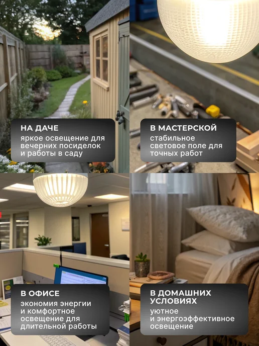 Лампа светодиодная энергосберегающая E27 холодный свет — фото 3