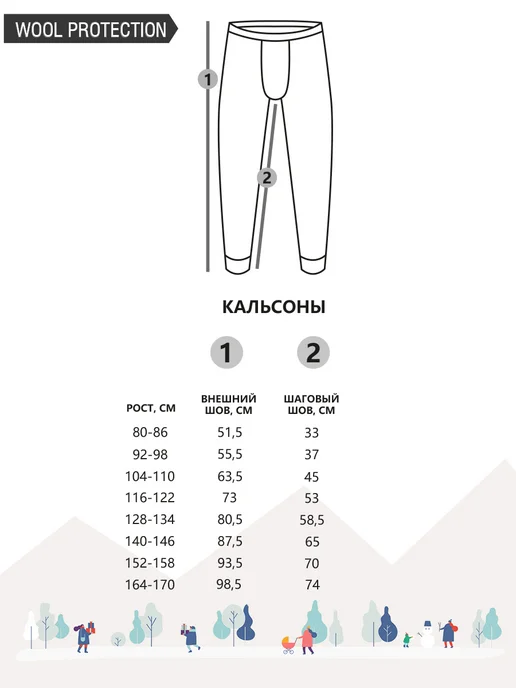 Montero outdoor Термобелье кальсоны с шерстью Wool Protection, вариант, фото 8