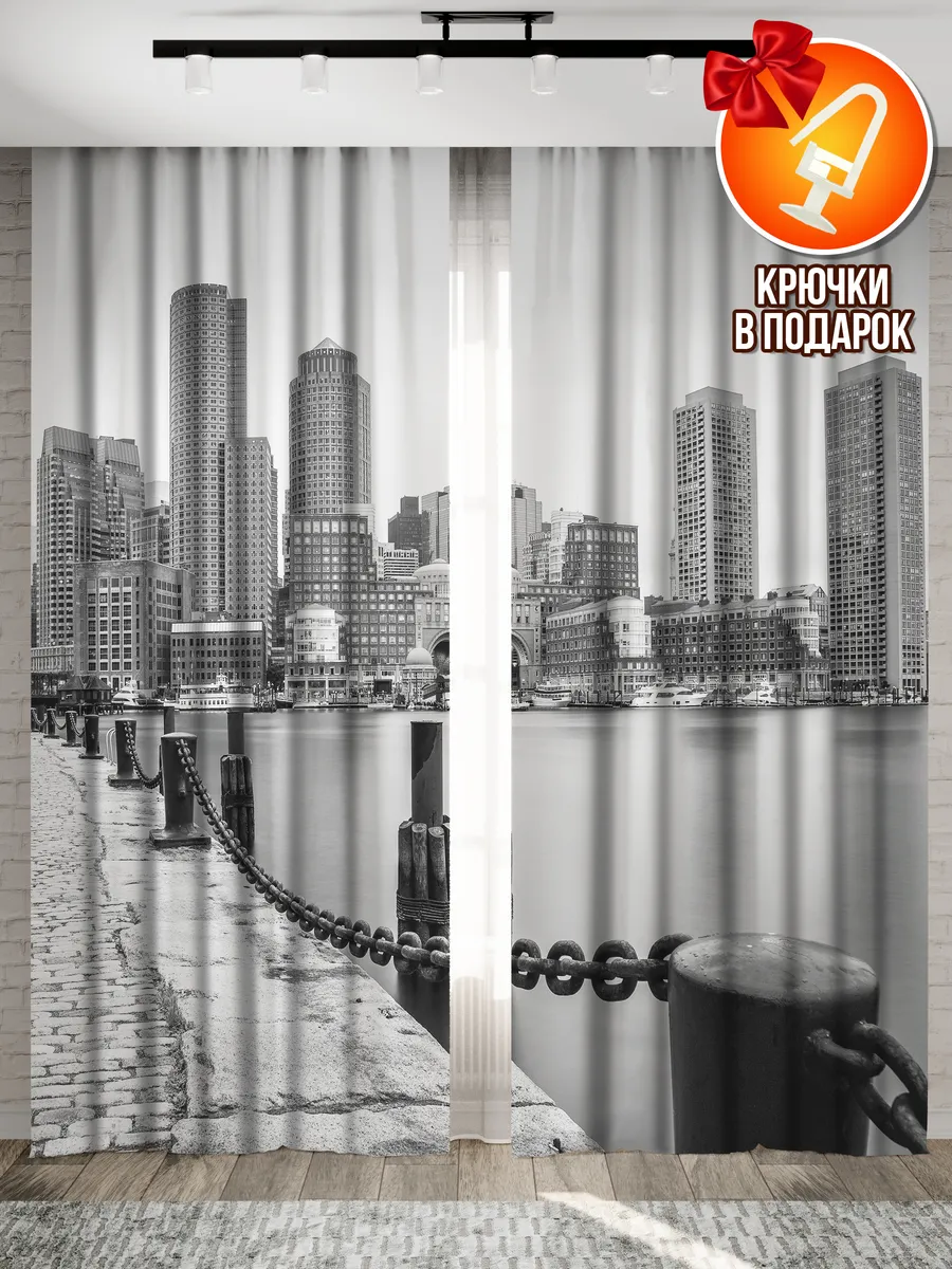 Фотошторы для гостиной, в спальню, шторы с рисунком 290x265