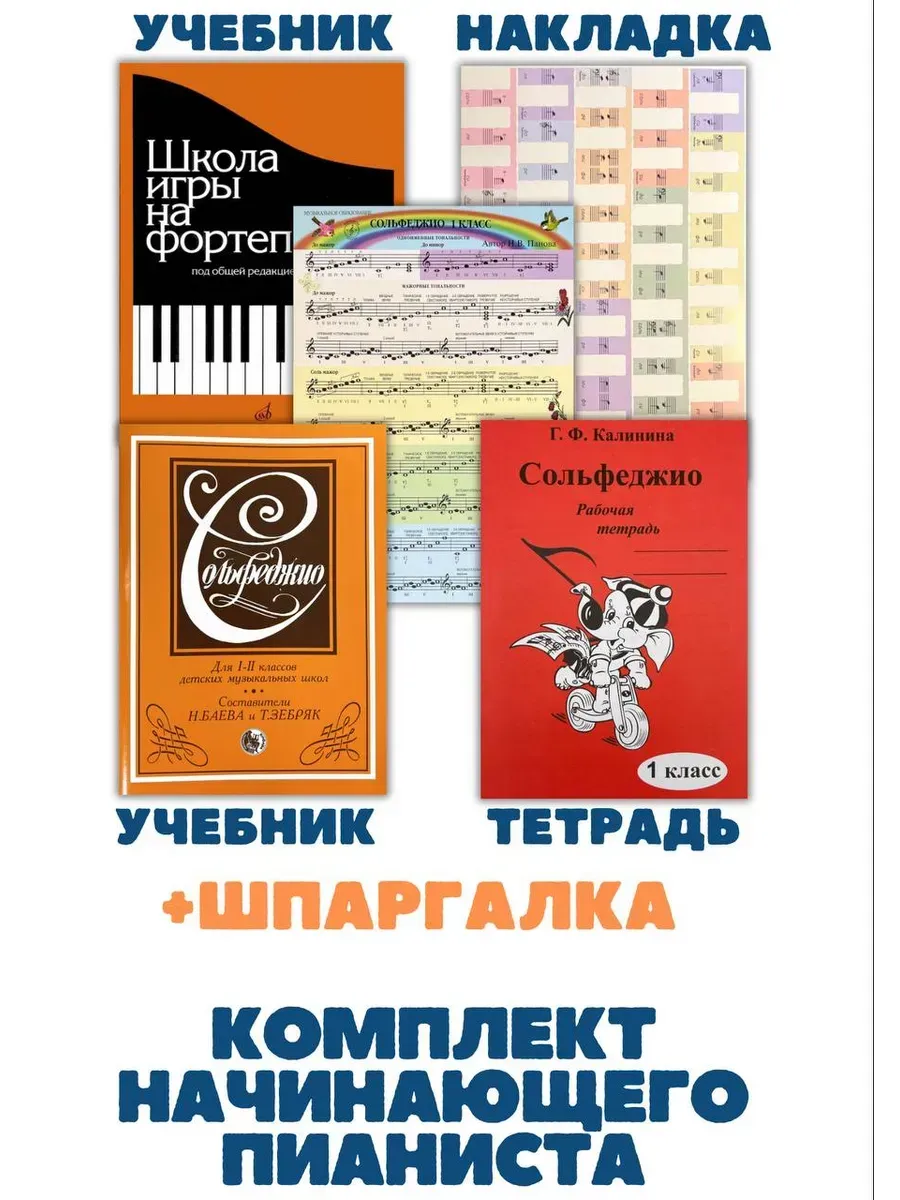 Школа игры на фортепиано Николаев + большой комплект Издательство