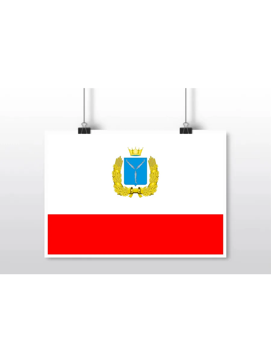 Плакат А3 флаг Саратовская область, 30 на 42 см.