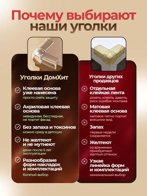 ДомХит Защитные уголки силиконовые на мебель для детей, вариант, фото 3