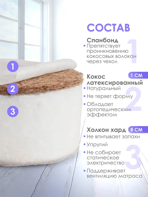 ФАБРИКА МЕБЕЛИ "ВИ ЭНД БИ" Кроватка для новорожденных ONESTA матрасом(Х+К) бежевая, розовый, фото 3