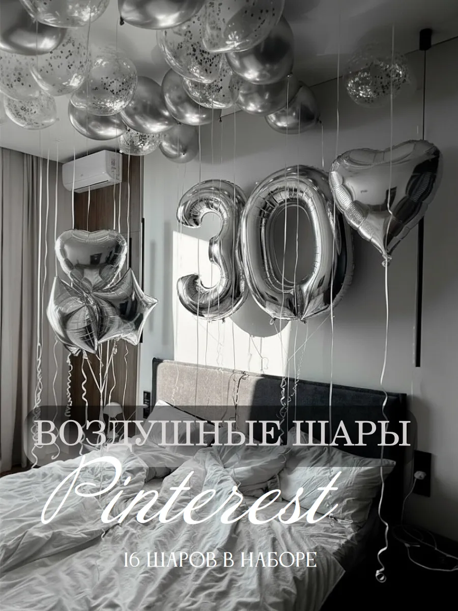 Воздушные шары для фотозоны с цифрой 30 лет на день рождения