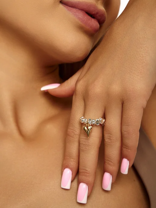 Alla Freud Jewellery Кольцо из гематита с сердечком, серый, фото 5