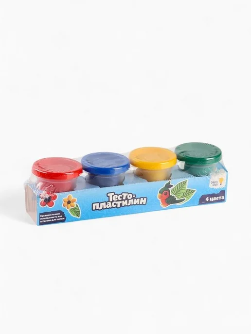 Genio kids Тесто для лепки, 4 цвета по 50 г, 4 цв., 50 г, фото 2