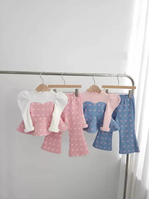 Ari.Kids Двойка для новорожденных с сердечками, костюм нарядный, белый, фото 2