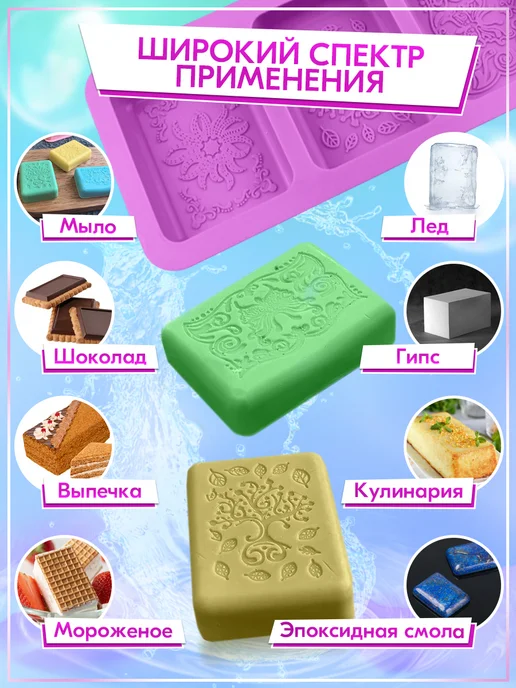 Elegance Нandcraft Силиконовая форма для мыла, вариант, фото 7