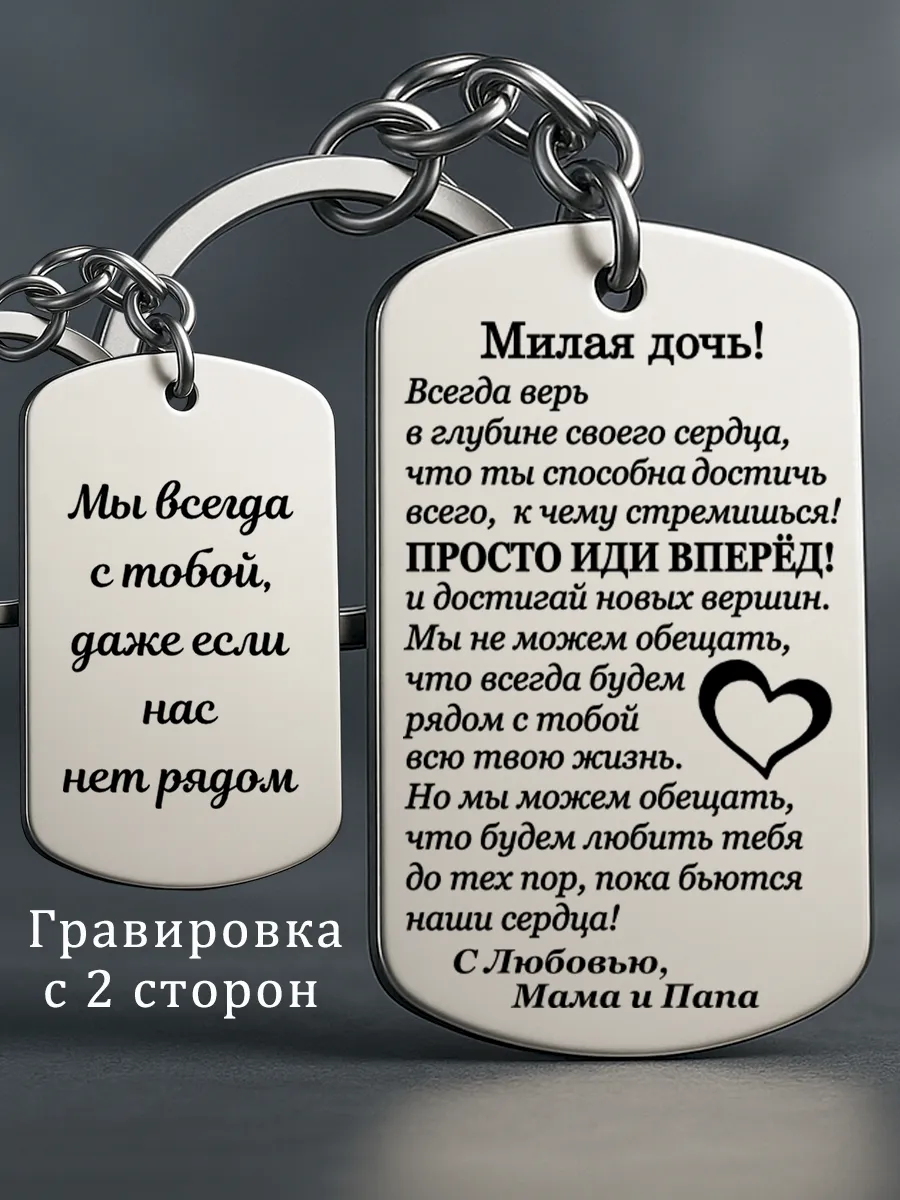 Брелок дочке от мамы и папы