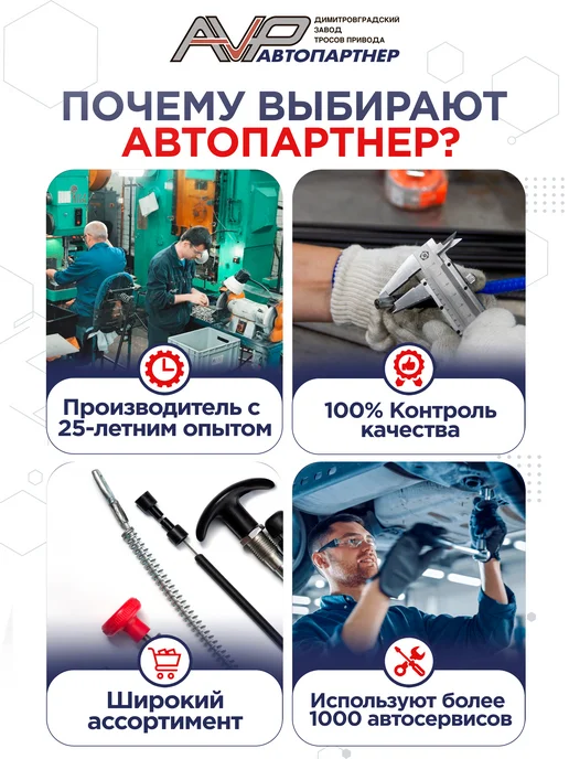 AVP Автопартнер Трос ручника передний для FIAT Ducato Фиат Дукато, вариант, фото 7