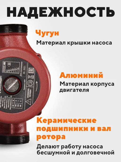 ВИХРЬ Циркуляционный насос для отопления Ц-32 8, вариант, фото 2