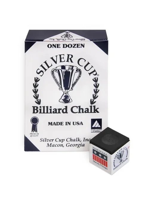 Silver Cup Chalk, Inc Мел для бильярда для кия 12 шт (черный), 12 шт, фото 3