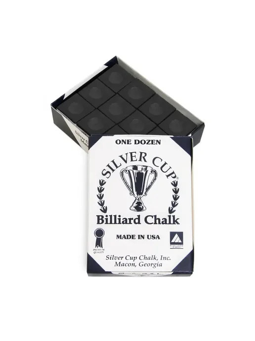 Silver Cup Chalk, Inc Мел для бильярда для кия 12 шт (черный), 12 шт, фото 5