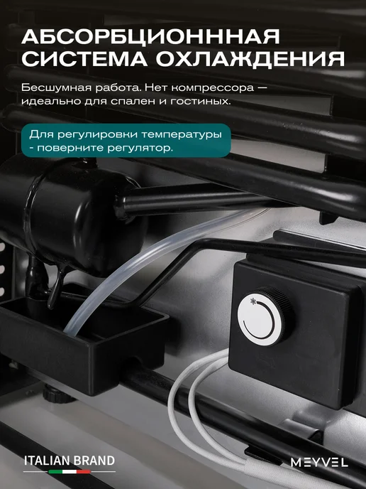 Meyvel Минибар холодильник для напитков MMA-62B, черный, фото 8