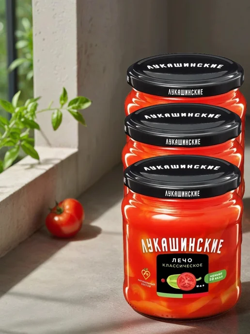Лукашинские Лечо "Лукашинские" классическое, 450 г. (Набор 3шт), 450 г, 3 шт, фото 2