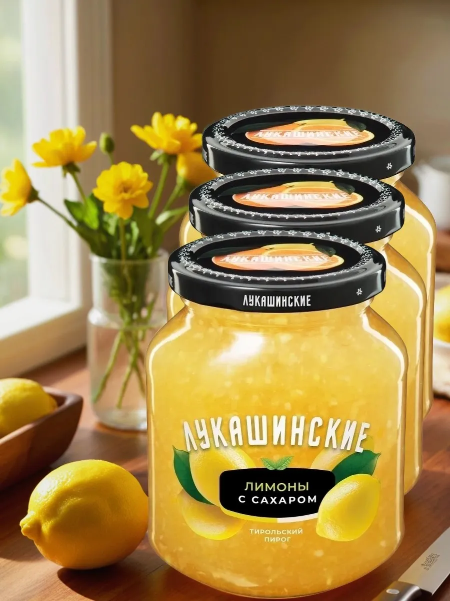Десерт "Лукашинские" Лимоны с сахаром 450 г (Набор из 3шт)