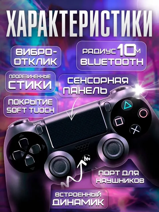 Геймпад для Playstation 4 и ПК беспроводной игровой, вариант, фото 3