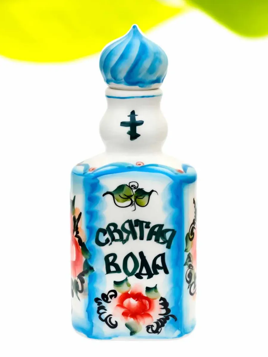 Сосуд - Святая Вода, Гжель, Фарфор, 20 см