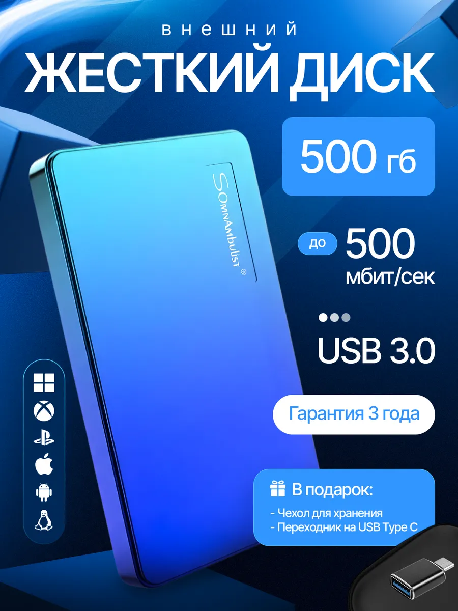 Внешний жёсткий диск 500гб переносной