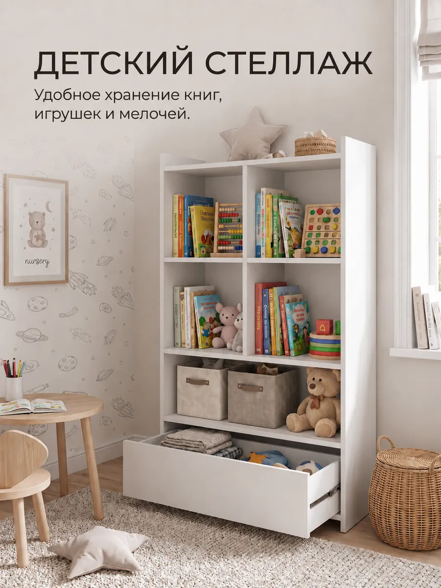 Стеллаж универсальный напольный детский