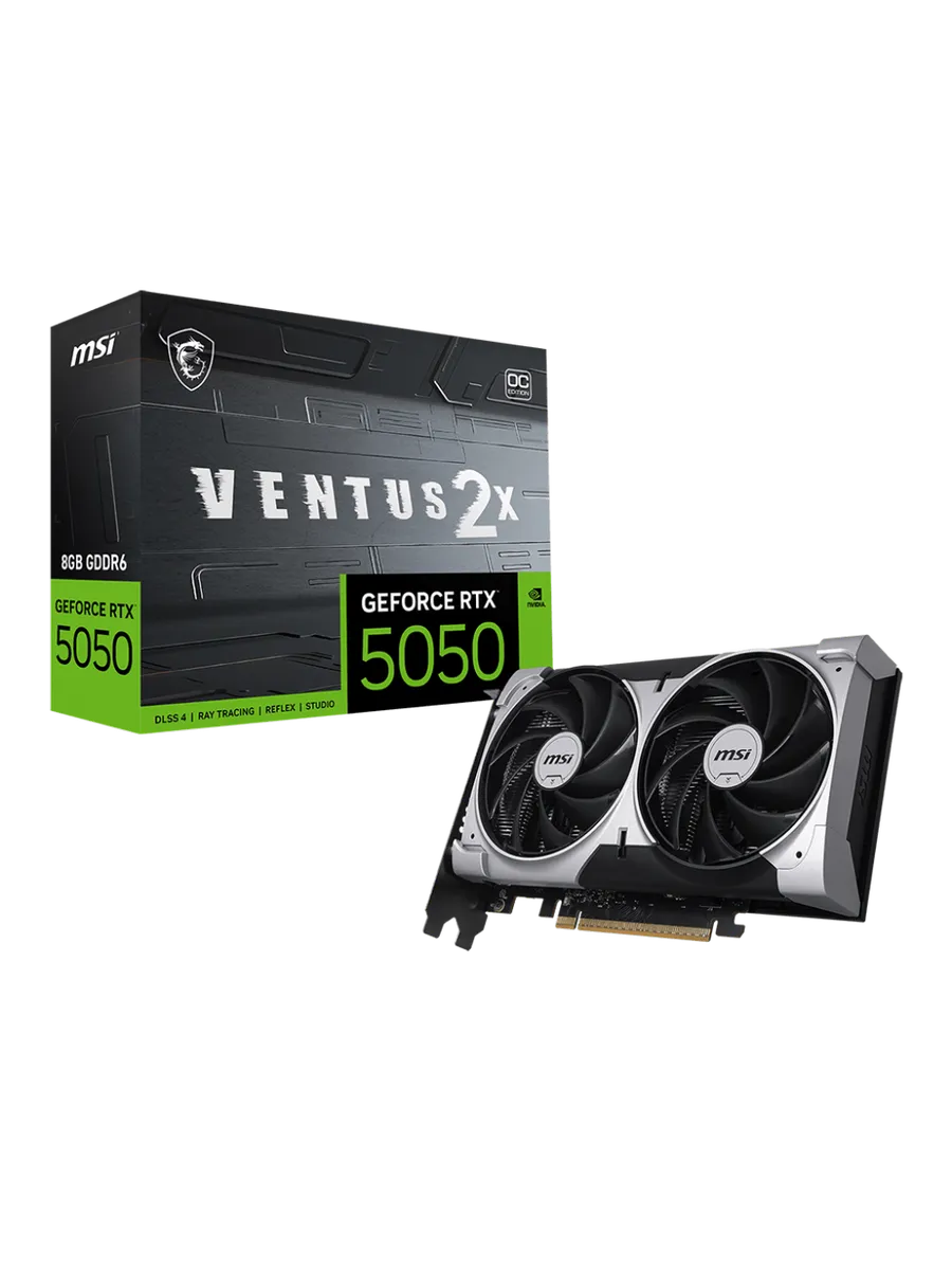 MSI Видеокарта RTX 5050 8 ГБ RTL (RTX 5050 8G VENTUS 2X OC)