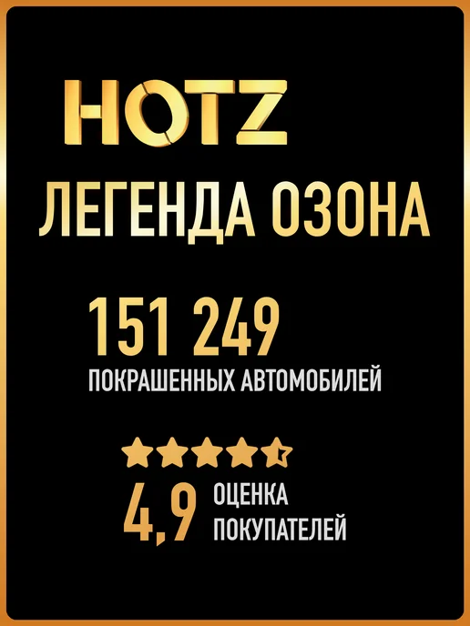 HOTZ Автомобильная краска Портвейн 192, 3 л.+Разбавитель, 3 л, фото 3