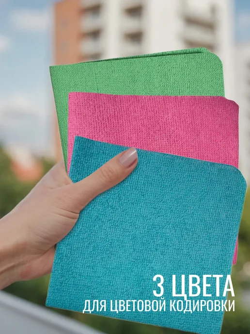 VClean Салфетка-губка для уборки ПВА из микрофибры, 30x30 см, 30x30 см, фото 5