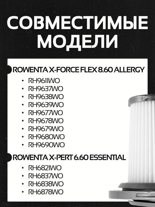 HEPA фильтр для пылесоса Tefal, Rowenta X-Force Flex 8.60, вариант, фото 3