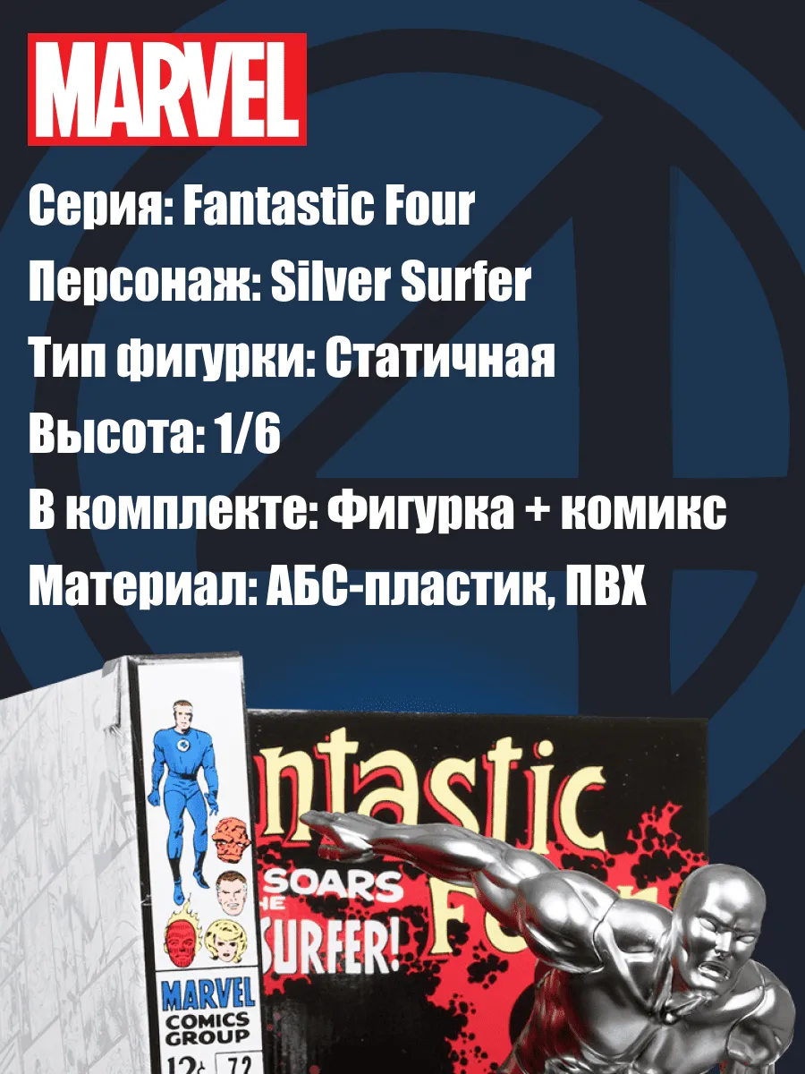 Фигурка Marvel 1:6 Silver Surfer Фантастическая Четверка