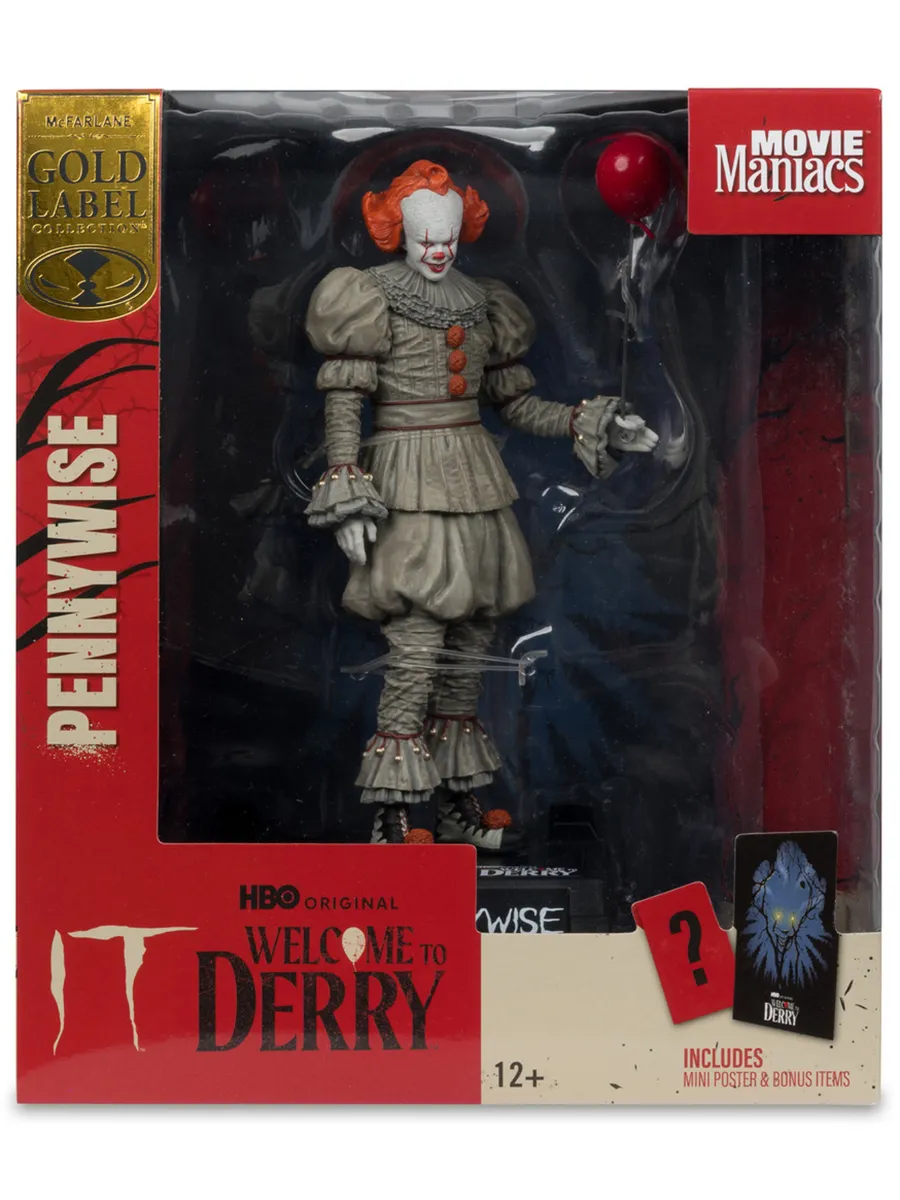 Фигурка Movie Maniac Pennywise Добро пожаловать в Дерри 15см
