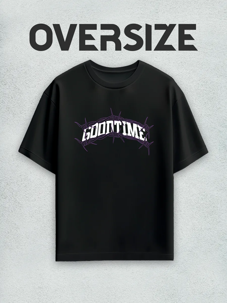 Футболка оверсайз с принтом good time streetwear